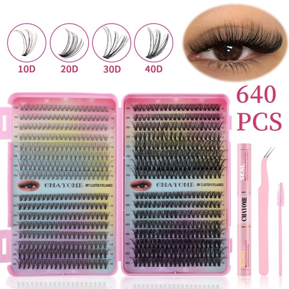 Eyelash Extension Volume Lashes - Bond and Seal False Eyelashes Natural