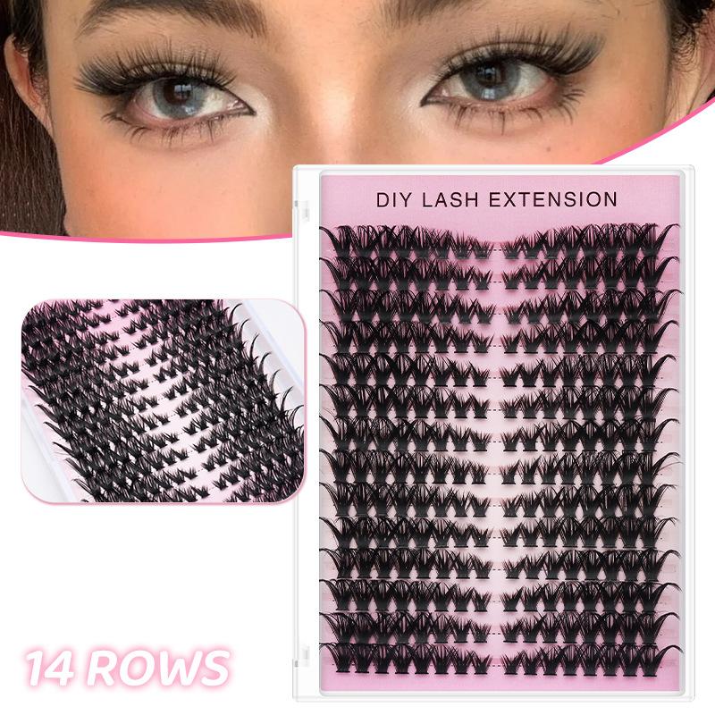 Eyelash Extension Natural - 20pcs DIY False Eyelash Extension Individual