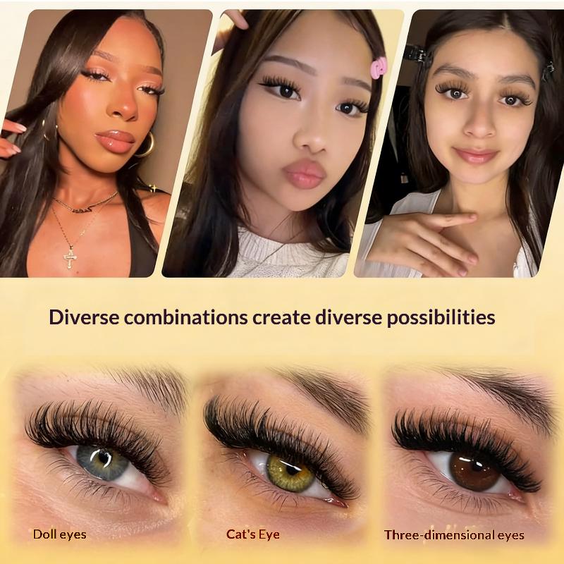 Eyelash Extension Natural - New DIY Lashes Extension Kit Glue-free