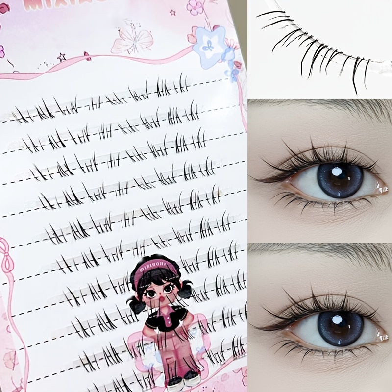 Eyelash Extension Natural - Mixiaohe Starry Manga Lower Lashes Clear