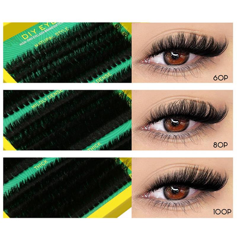 1 Set 3D Faux Mink Cluster Las - Eyelash Extension Volume Lashes recension och pris