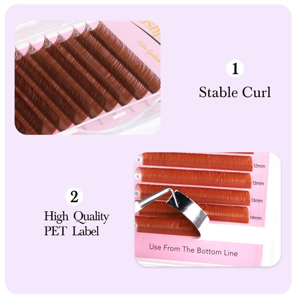 0.05 0.07 Light/Medium/Dark Br - Eyelash Extension Russian Volume recension och pris