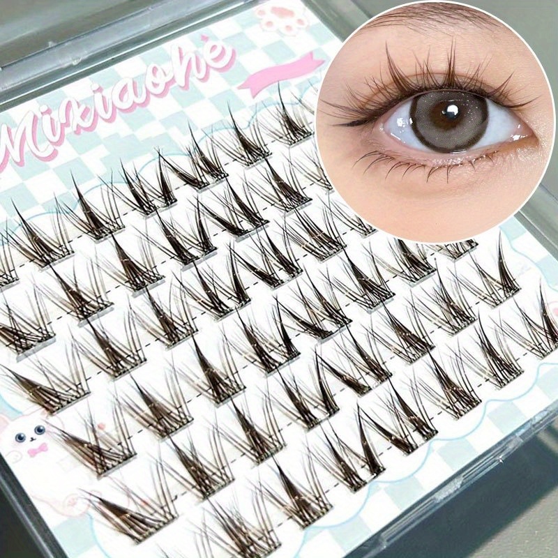 Mixiaohe Light Brown Glue Free - Eyelash Extension Natural recension och pris