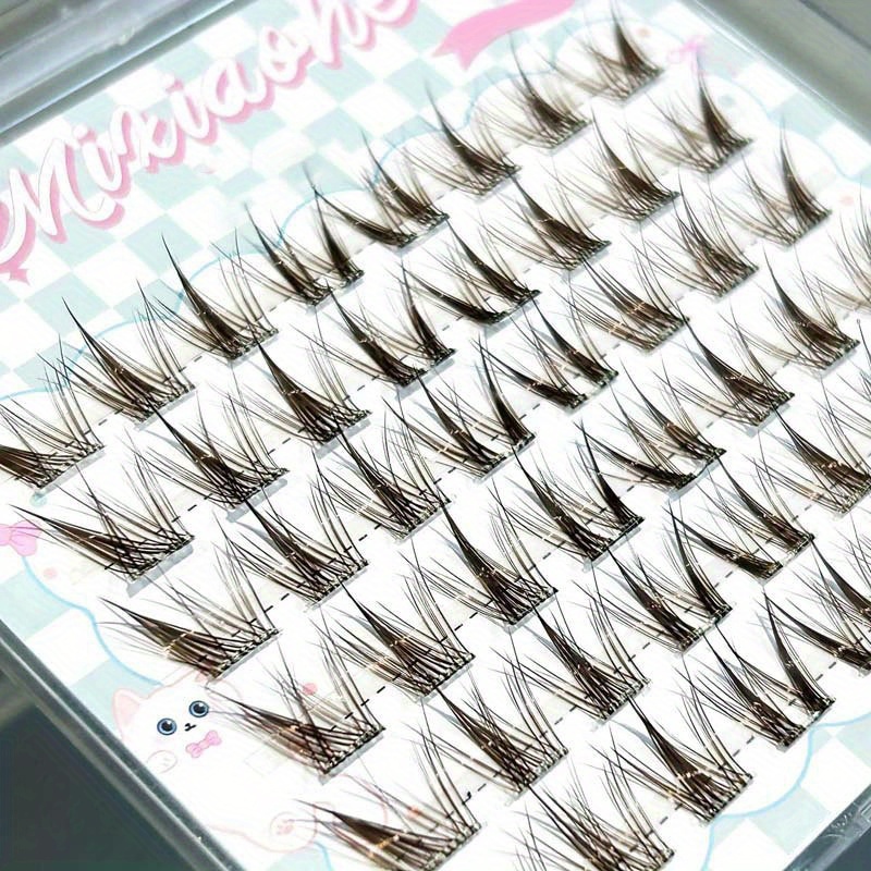 Mixiaohe Light Brown Glue Free - Eyelash Extension Natural recension och pris
