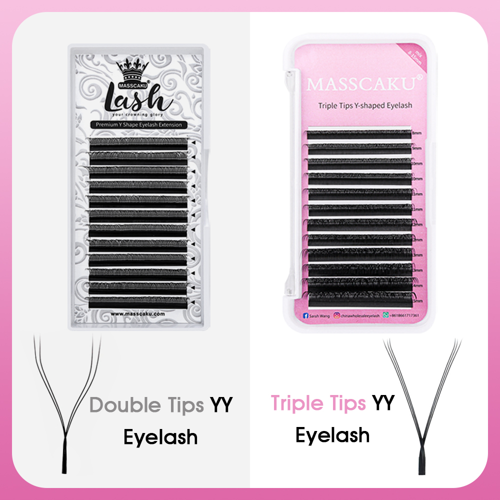 MASSCAKU Hot Selling Natural P - Eyelash Extension Russian Volume recension och pris