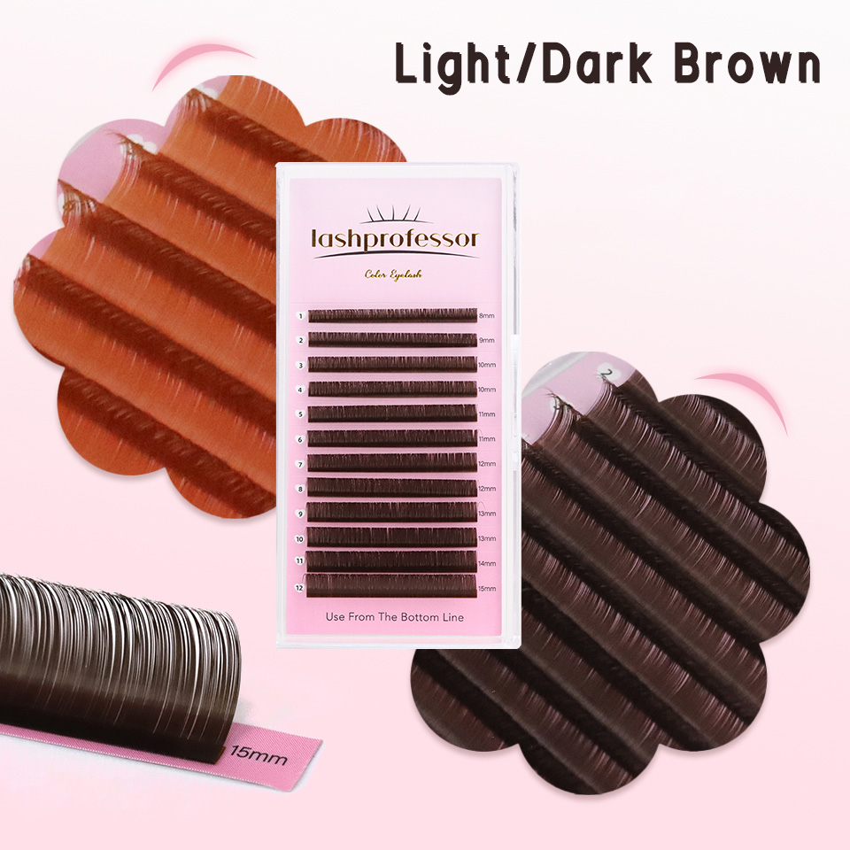 Dark Brown Eyelash Extension 0 - Eyelash Extension Russian Volume recension och pris