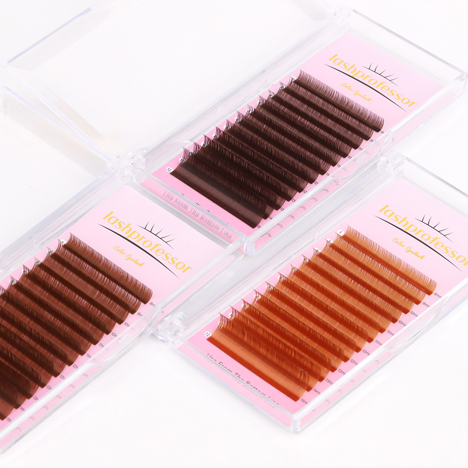 Dark Brown Eyelash Extension 0 - Eyelash Extension Russian Volume recension och pris