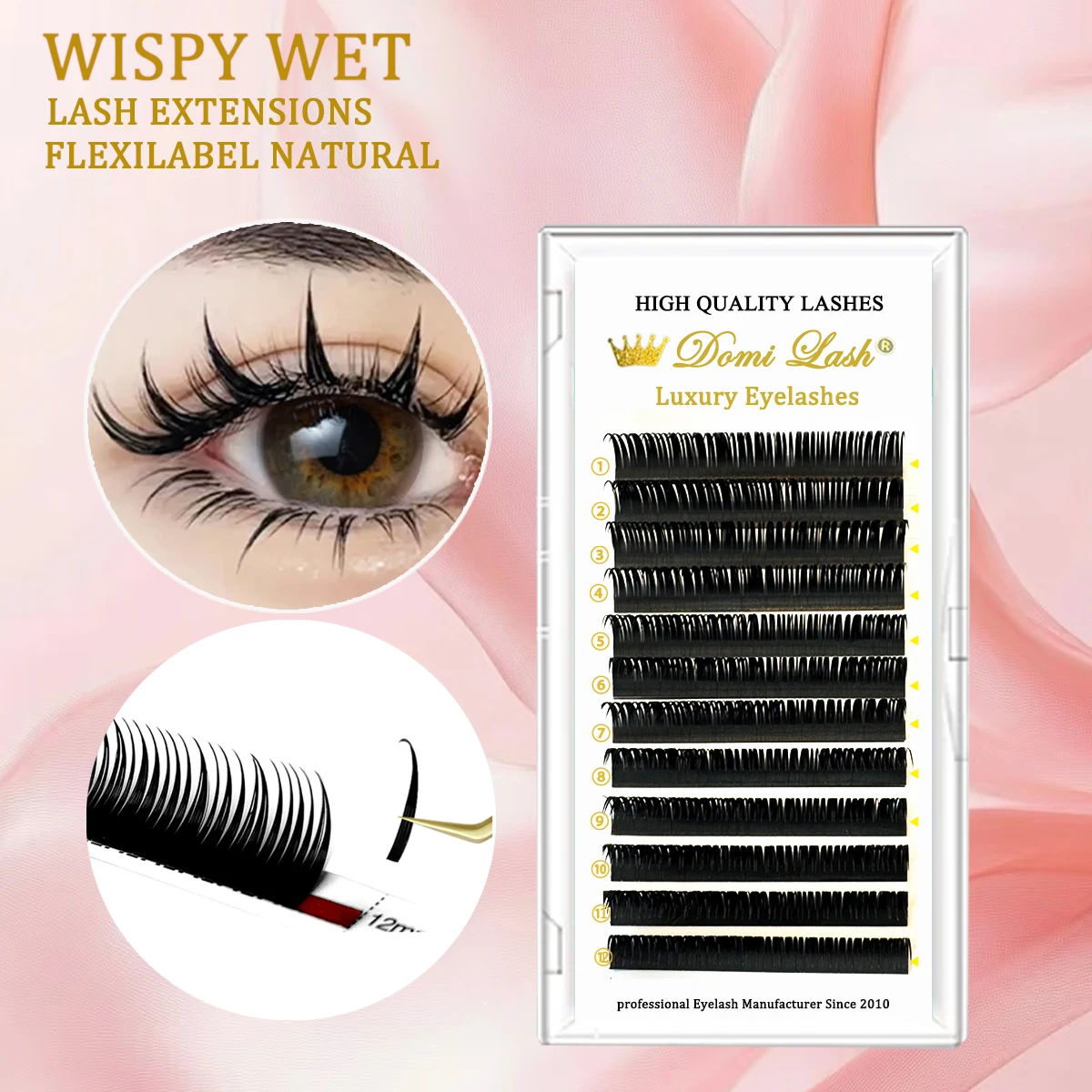 Domi Wet Look False Eyelashes  - Eyelash Extension Wet Look recension och pris