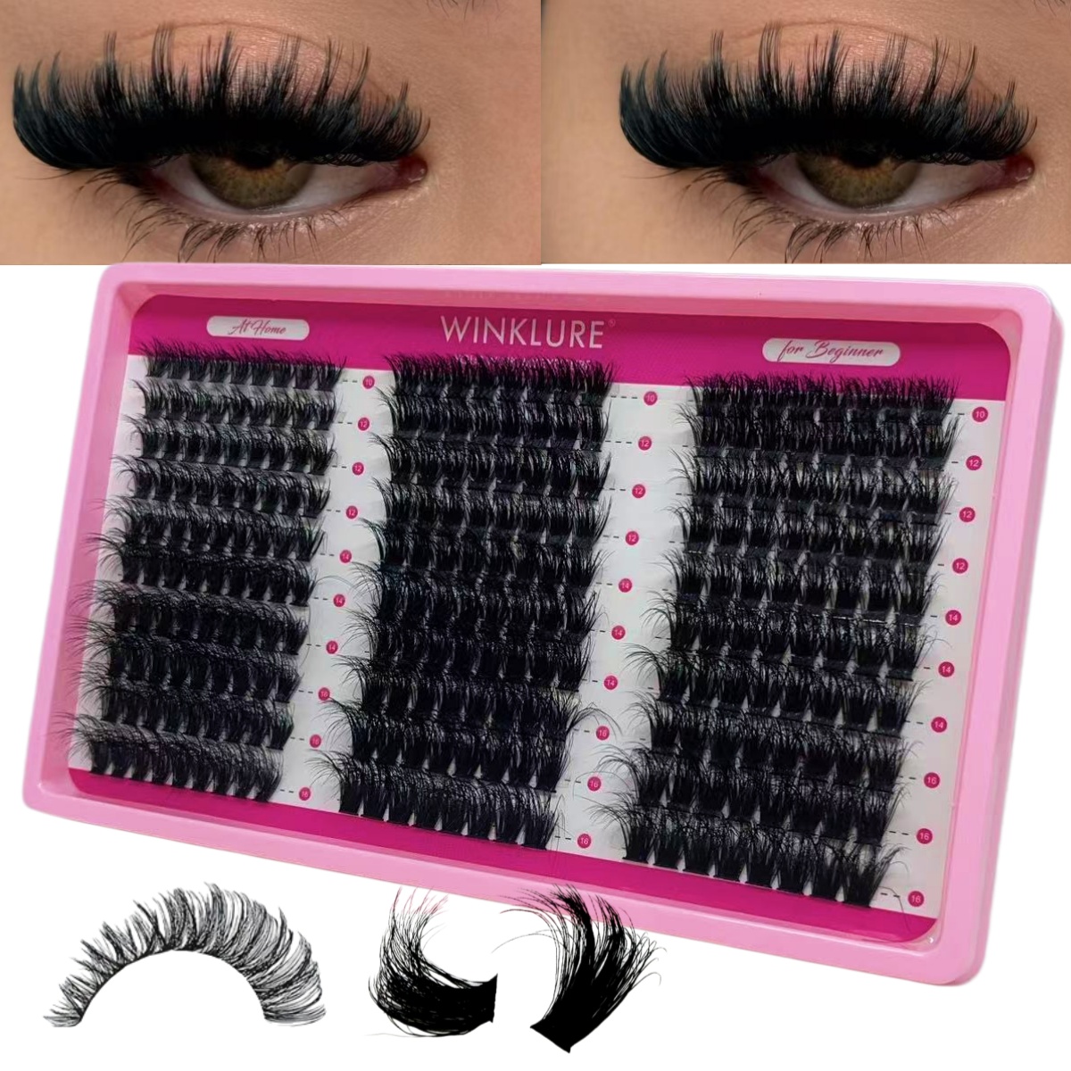 WINKLURE Fluffy Lash Clusters  - Eyelash Extension Volume Lashes recension och pris