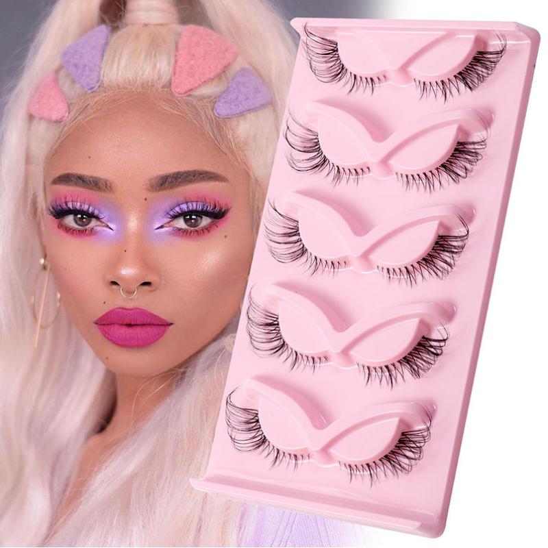 5 Pairs Fox Eye False Eyelashe - Eyelash Extension Natural recension och pris