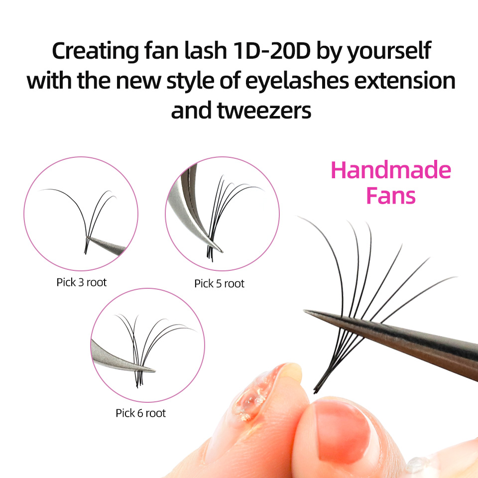 RUJADE 5 Cases/Lot False Eyela - Eyelash Extension Russian Volume recension och pris